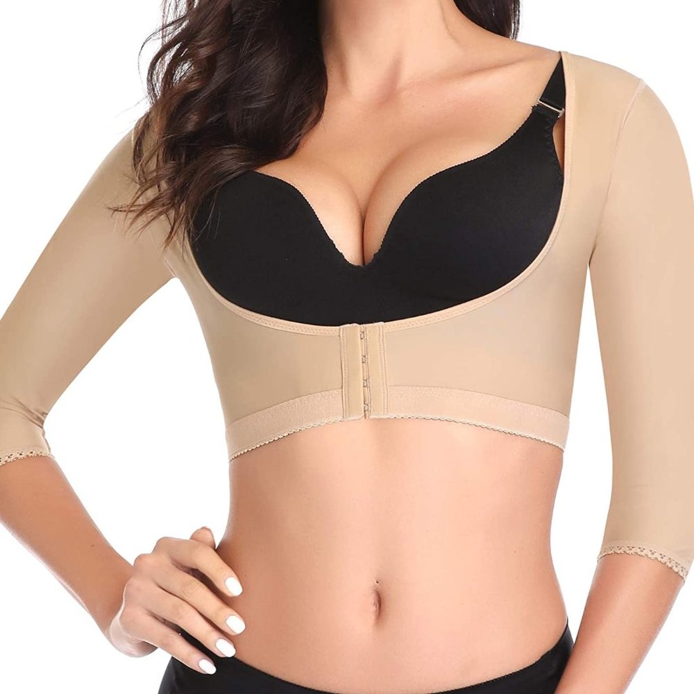 Bluland Women's Arm Shapers Post Surgical Compression Sleeves Slim Shapewear Top